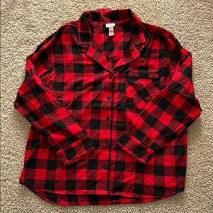 Women’s Pajamas Set Red and Black Plaid
